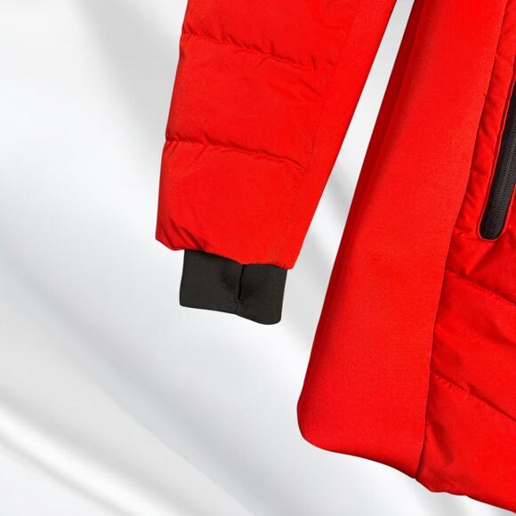 Michael Kors Women's Red Faux Fur Puffer Coat - Picture 10 of 12